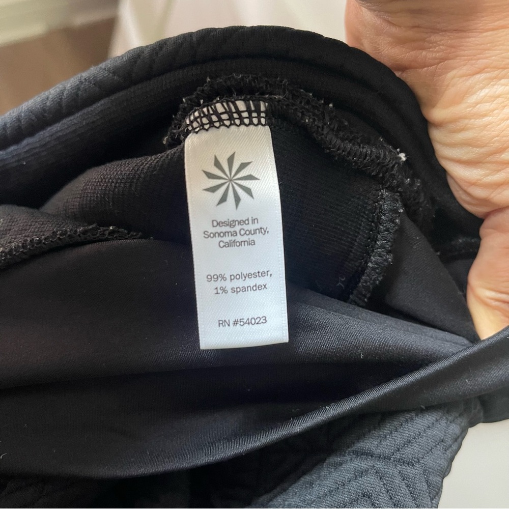 Athleta Elevation Quilted Pullover Black Turtlene… - image 5